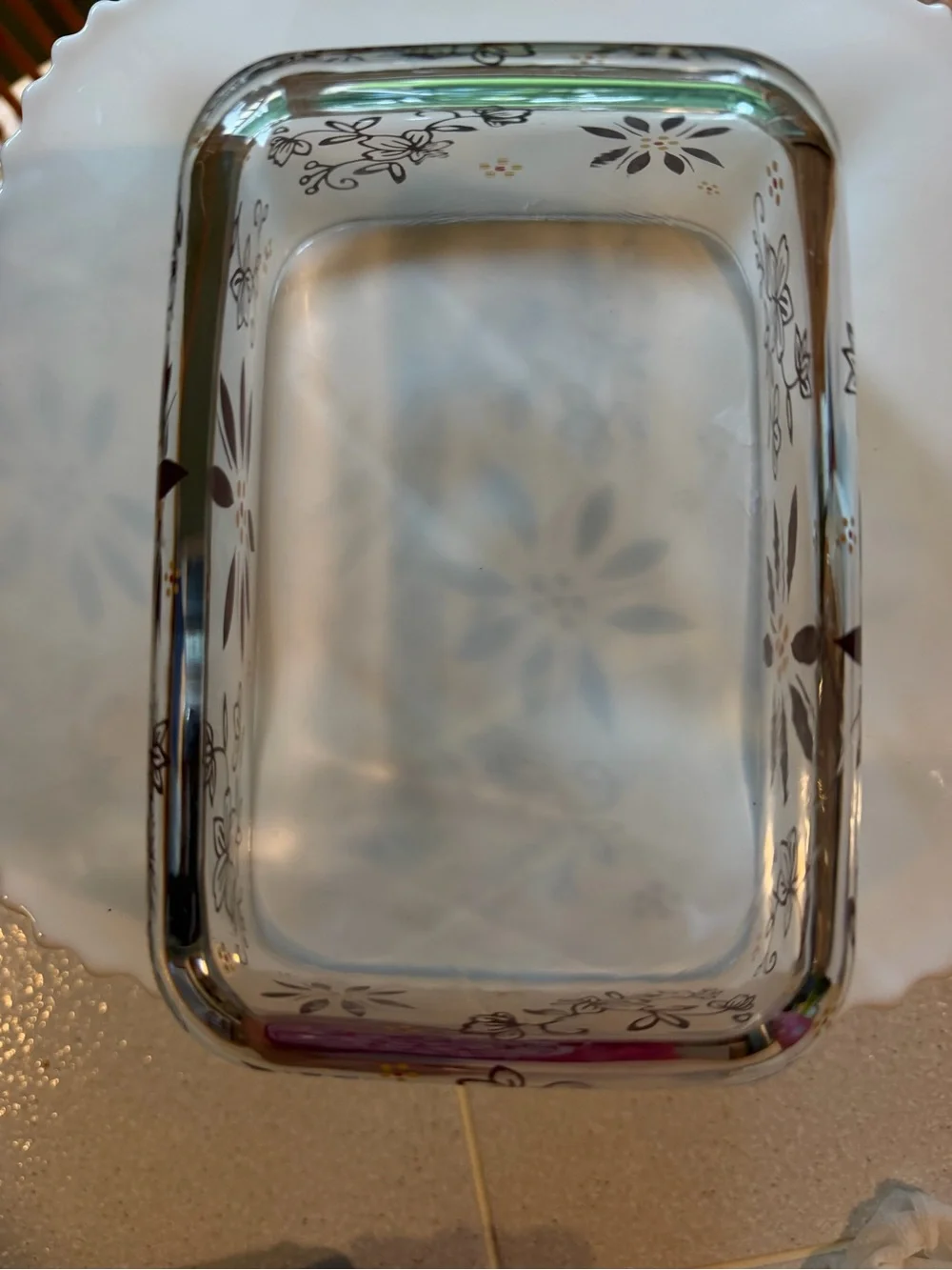 Vintage Clear Glass Baking Dish - unmarked 7 1/4” x 5 1/8” x 3 1/4”